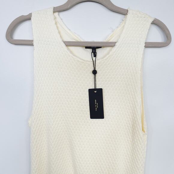 Rag & Bone Carine Texture Knit Maxi Dress Large Ivory - Picture 5 of 11